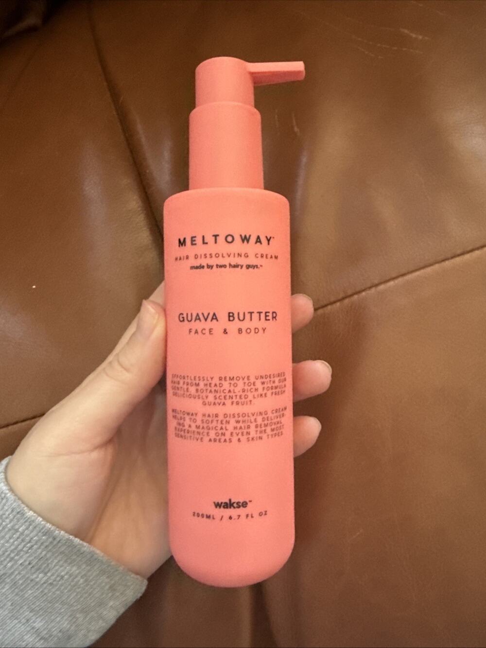 Wakse Meltoway Hair Dissolving Cream Guava Butter Face and Body 6.7 oz